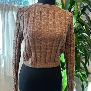 Windsor Cable Knit Tan Sweater